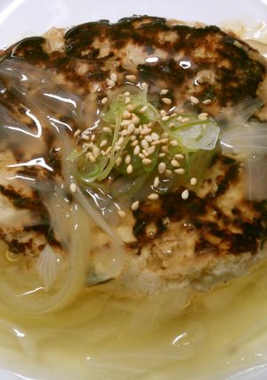 簡単ヘルシー豆腐ハンバーグ！白だし餡掛け-レシピのメイン写真