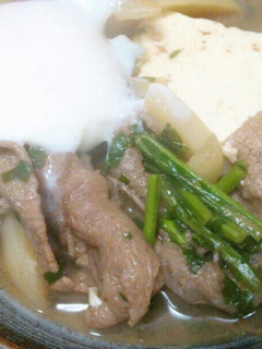 豆腐と牛肉の温泉卵落としの煮浸し-レシピのメイン写真