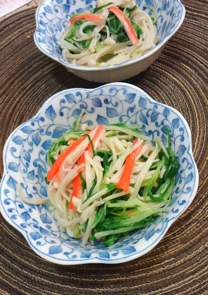 めちゃうま時短❤えのきと水菜のおひたし❤-レシピのメイン写真
