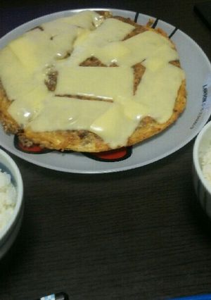 ハンバーグ風オムレツ-レシピのメイン写真