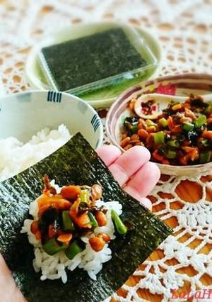納豆海苔キムチで、手まきごはん♪-レシピのメイン写真