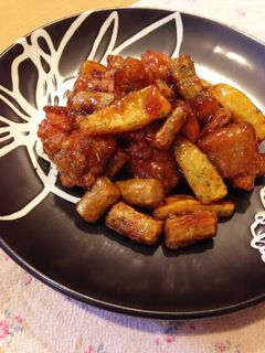 ご飯がススム♡鶏唐揚げと根菜の甘酢あん-レシピのメイン写真