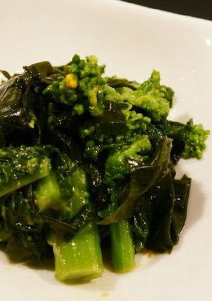 菜の花とワカメのからし酢合え-レシピのメイン写真