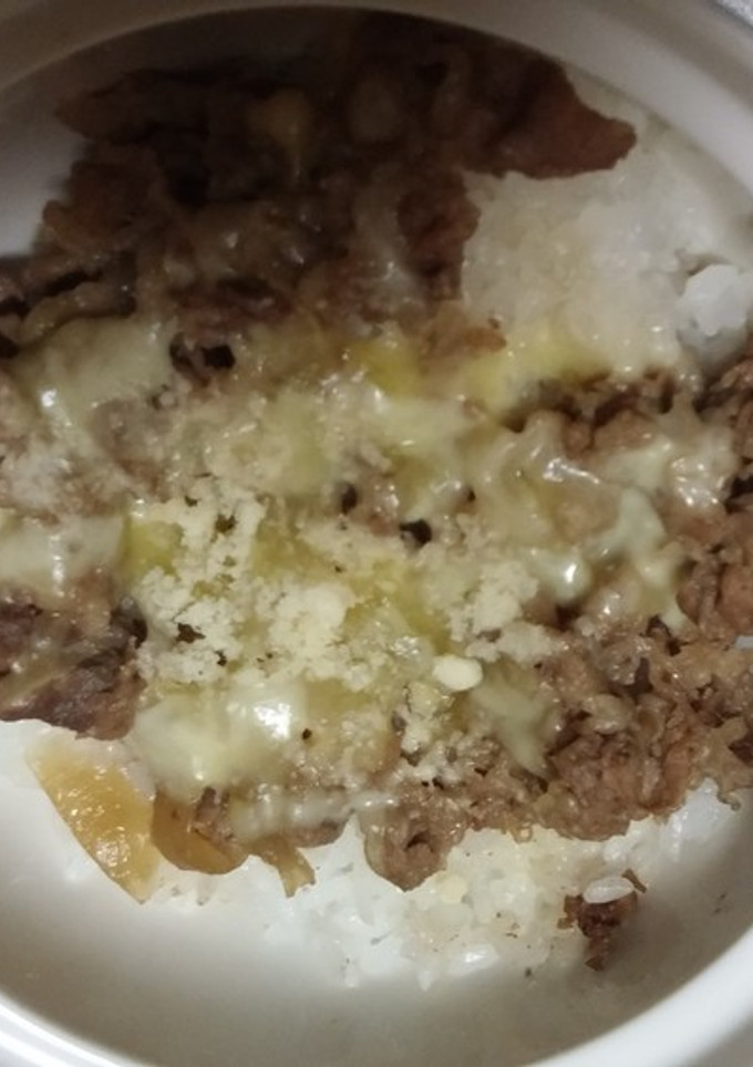 簡単！3種？？のチーズ牛丼-レシピのメイン写真