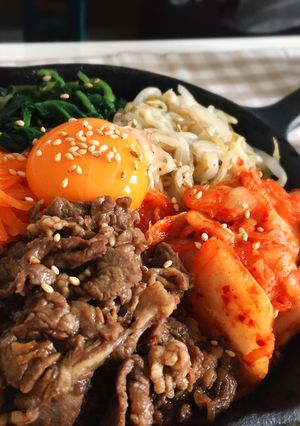 スキレットで熱々ビビンバ-レシピのメイン写真
