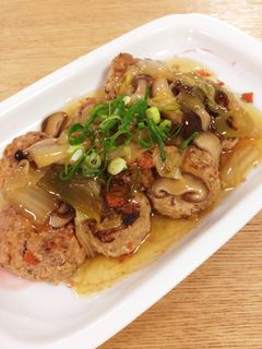 鍋の残り野菜で!ふわふわあんかけつくね☆-レシピのメイン写真