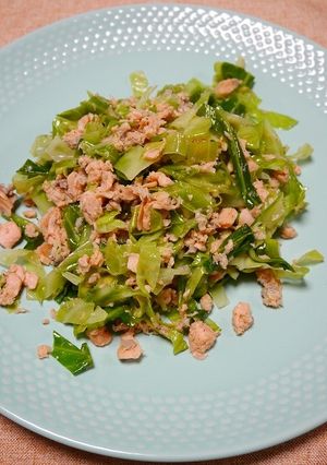 レンジで簡単！鮭キャベツ(ガラムマサラ)-レシピのメイン写真