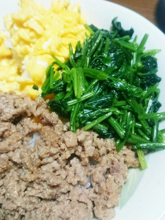 簡単!しっとりそぼろの二色丼♡-レシピのメイン写真
