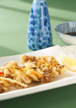 納豆とレンコンのかき揚げ-レシピのメイン写真