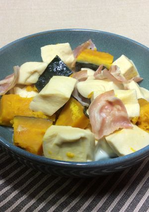 こうや豆腐とかぼちゃのミルク煮-レシピのメイン写真