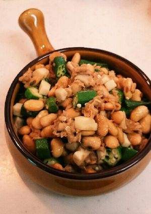 蒸し大豆のホットサラダ-レシピのメイン写真
