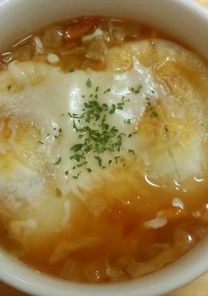 トマトスープで簡単洋風お雑煮-レシピのメイン写真