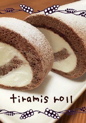 ティラミスロールケーキ-レシピのメイン写真