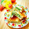 息子考案〜生ハムレタスのホットサンド