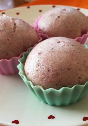 離乳食後期〜完了期 紫芋の蒸しパン-レシピのメイン写真