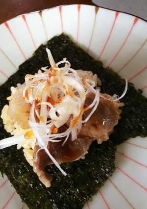 豚丼で手まきごはん-レシピのメイン写真