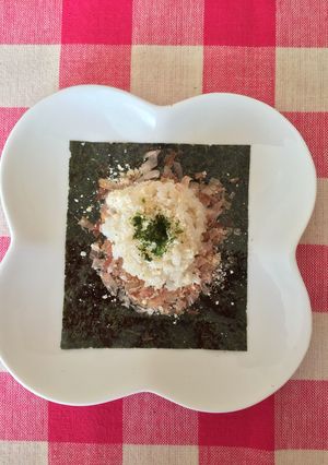 朝食に簡単かつおチーズの手巻きごはん♪-レシピのメイン写真