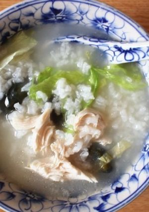 本格 中華粥　皮蛋＆ささみ　★★☆-レシピのメイン写真
