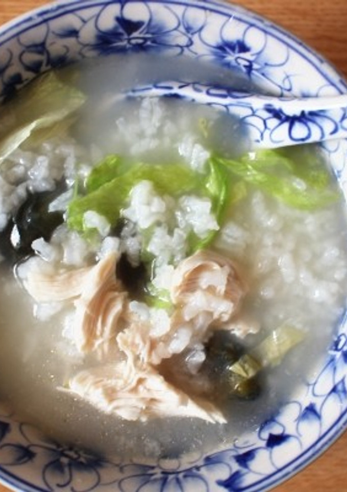本格 中華粥　皮蛋＆ささみ　★★☆-レシピのメイン写真