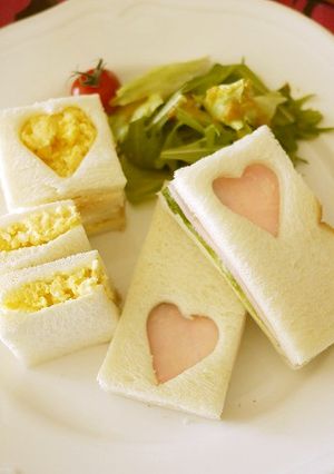 バレンタインサンドイッチ-レシピのメイン写真