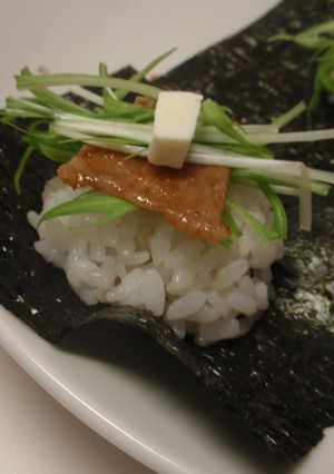 豚照りと水菜の手巻きごはん-レシピのメイン写真