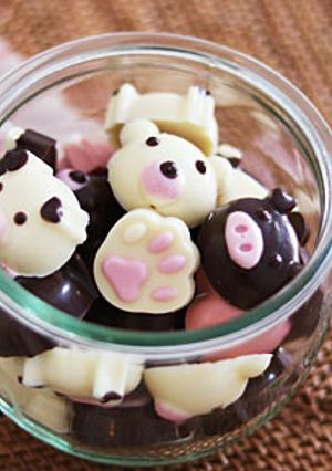 お配りに！クマ、コブタ、猫のチョコレート-レシピのメイン写真