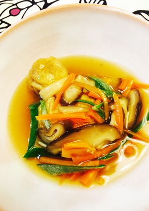 残った餅巾着で〜簡単野菜あんかけ〜-レシピのメイン写真