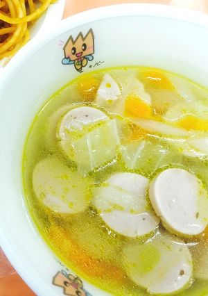 学校給食で人気！ソーセージスープ-レシピのメイン写真