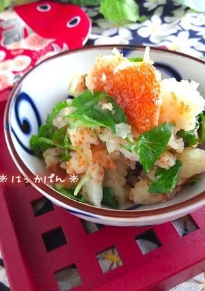 とびっ子と三つ葉のポテサラ✿マヨ不要-レシピのメイン写真