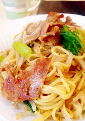 ノンオイル♫ヘルシー上海風焼きそば-レシピのメイン写真