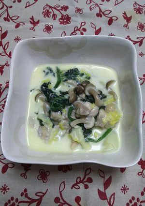 白菜とほうれん草のクリーム煮-レシピのメイン写真