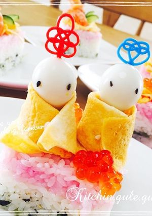 ひな祭りに、簡単三色の押し寿司-レシピのメイン写真