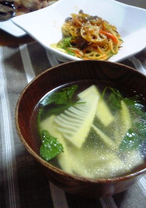 春の旬!筍のお吸い物-レシピのメイン写真