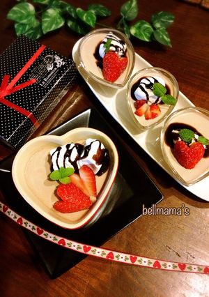 バレンタイン♡簡単プロテインパンナコッタ-レシピのメイン写真