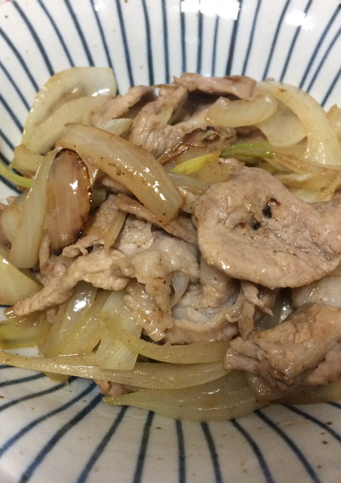 豚肉と玉ねぎと白ネギの炒め-レシピのメイン写真