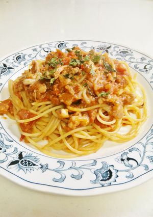いか下足のパスタ ボロネーゼ風-レシピのメイン写真