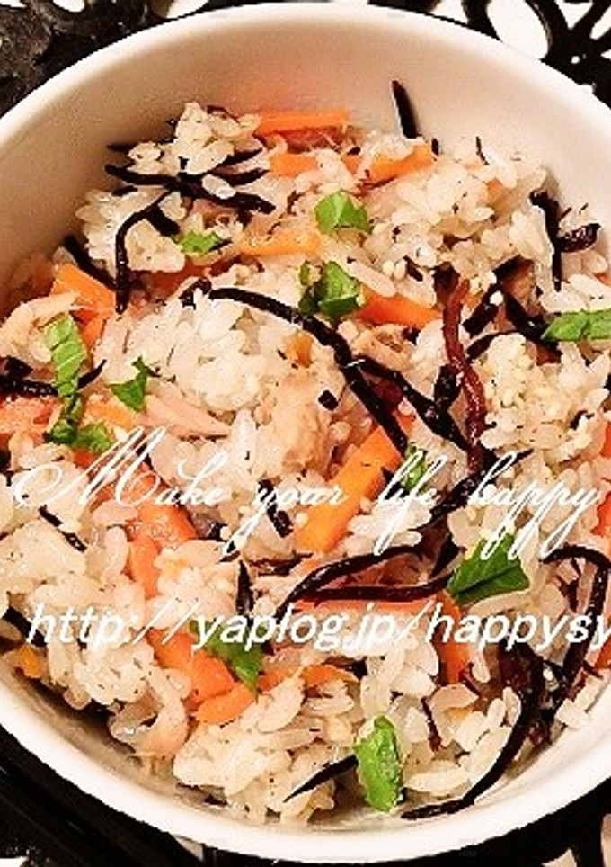 ゆず胡椒香る・ひじきとツナ☆炊き込みご飯-レシピのメイン写真