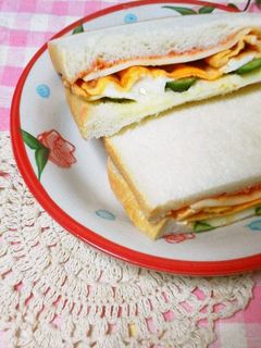 卵焼きでチーズが溶ける!美味サンドイッチ-レシピのメイン写真