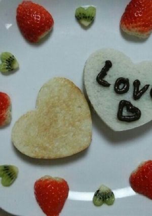 バレンタインデー☆ハートのチョコサンド♪-レシピのメイン写真
