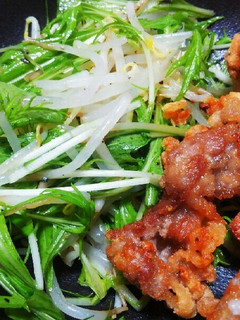もやしと水菜の付け合せ☆-レシピのメイン写真