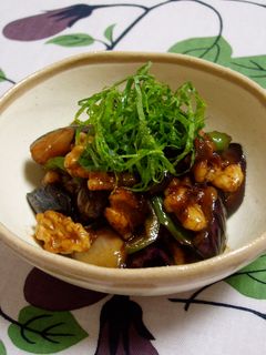 茄子と胡桃の甘味噌炒め-レシピのメイン写真