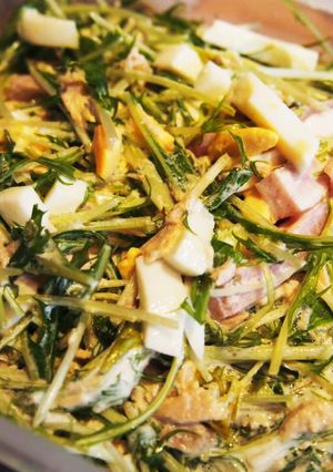 糖質制限！簡単、水菜のサラダ-レシピのメイン写真