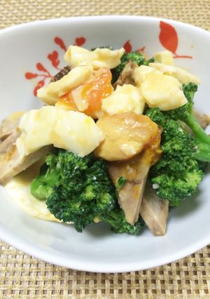 ブロッコリーと焼豚のオイマヨ和え-レシピのメイン写真