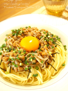 混ぜるだけ♡超簡単!納豆卵しらすパスタ-レシピのメイン写真
