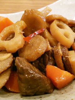 牛肉と根菜で甘辛煮♪-レシピのメイン写真