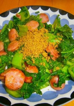 ノンメタポークとかつお菜のしょうが炒め-レシピのメイン写真