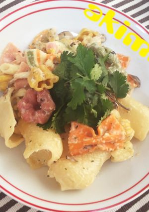 パクチーココナッツクリームパスタ♩-レシピのメイン写真