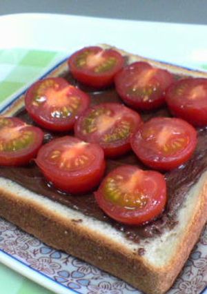 チョコプチトマトースト-レシピのメイン写真