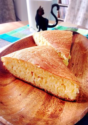 材料そのまま！極厚ふんわりホットケーキ！-レシピのメイン写真