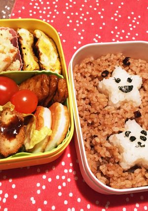 簡単！キャラ弁！ニコニコ星★パンダ星☆-レシピのメイン写真